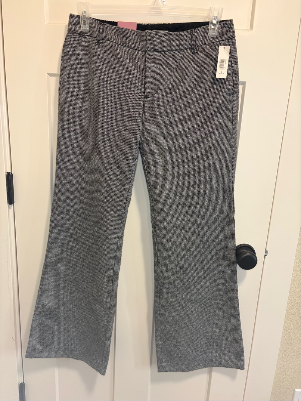 Old Navy Womens Gray Herringbone Mid-Rise Trouser Leg “The Flirt”